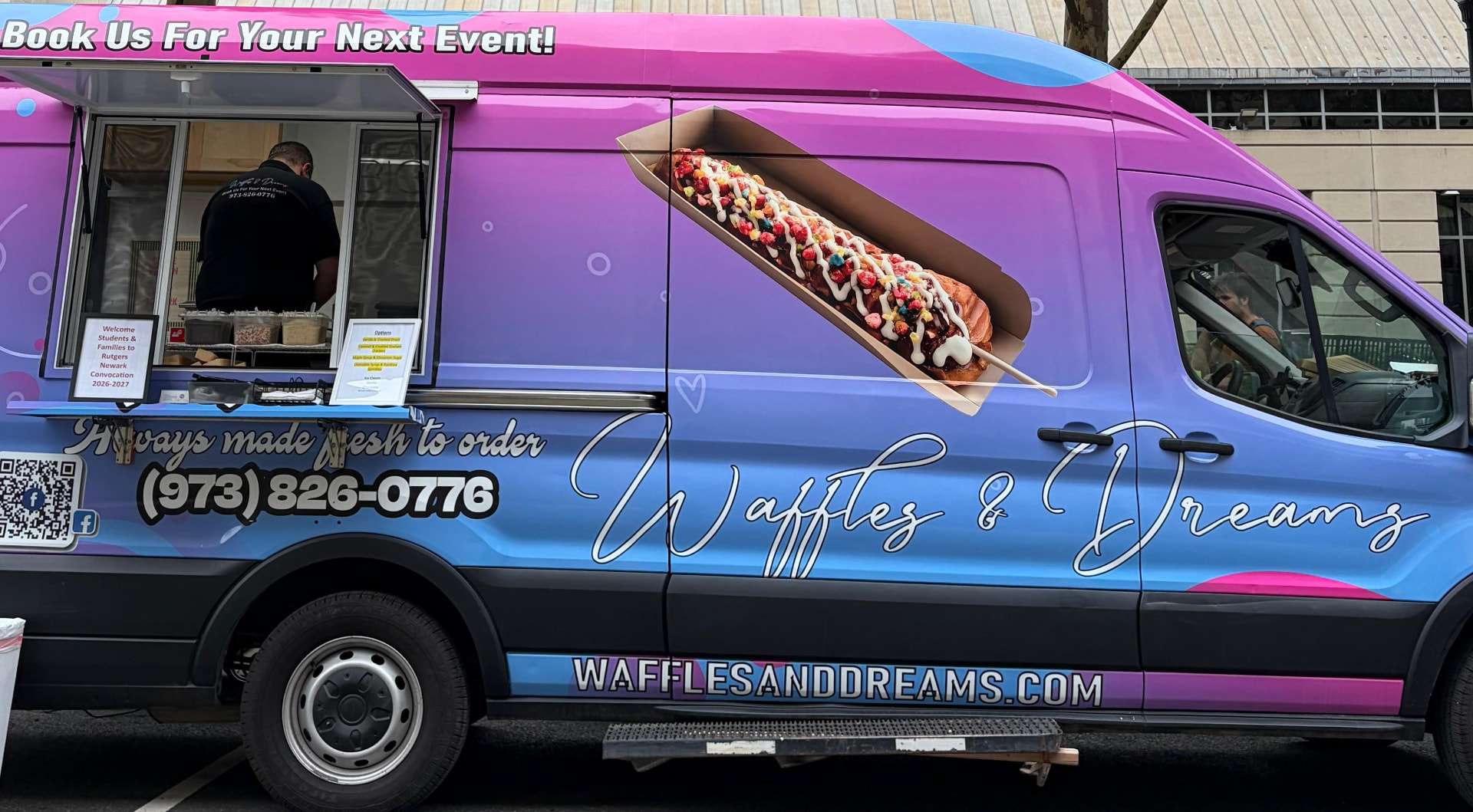 Waffles & Dreams food truck at an event